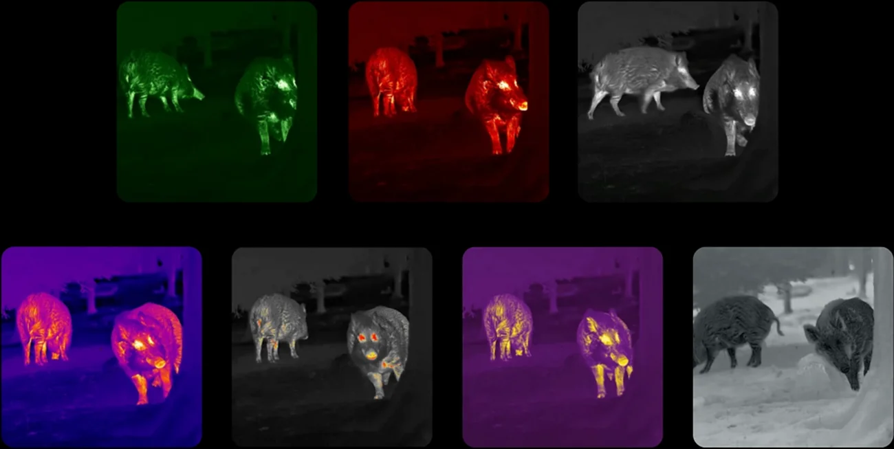 Palety kolorystyczne termowizji poprawiające komfort obserwacji nocnej